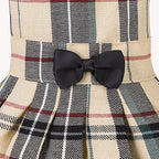 PUPTECK Classic Plaid Dog Dress Cute Puppy Clothes Outfit Medium