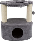 Trixie Baza Grande 24-in Cat Tree, Two Sisal Scratching Posts, Cat Condo and Hammock, Dangling Cat Toy