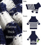 Fitwarm Dog Striped Knitted Sweater, Thermal Turtleneck Pet Coat, Dog Winter Clothes for Small Dogs Boy Girl, Cat Apparel, Blue, Small