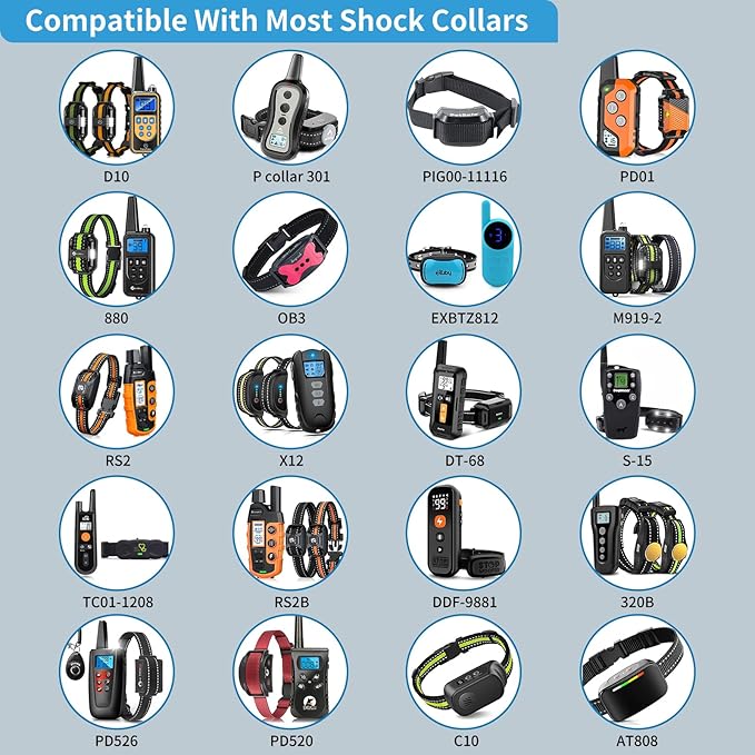PaiPaitek Shock Collar Replacement Strap 2-Pack, Reflective & Adjustable 3/4" Dog Collar for Training - Compatible with Jugbow, PetSafe, Bousnic, Garmin Replacement Collar Strap - 2 Pack