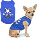 Parisian Pet Dog Shirt – 100% Cotton Shirts for Small Dogs – Blue Sleeveless Puppy Clothes – Lightweight and Breathable Dog Apparel – Boy Big Brother Dogs Clothes - Stretchy Pet T Shirts