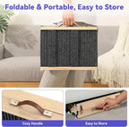 2026 Upgraded Dog Ramp for Couch, Foldable Small Dog Ramp for Sofa, 4 Adjustable Height from 13'' to 21", Portable Stable Pet Steps with Non-Slip Pad, Pet Ramps Use for Sofa Couch Stairs