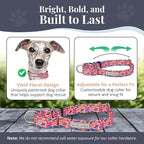 Lucky Love Dog Martingale Dog Collar - Adjustable, No-Slip, Durable, & Soft Webbing Collar for Male and Female Dogs Ideal for Training & Walking - Rosie, Medium