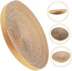 ABOOFAN Cat Scratch Board Replacement Core Round Corrugated Cardboard 14.43 Inch Durable Indoor Floor Cat Scratch Pad Refill for Kitten Play and Rest