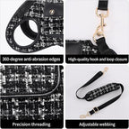 Dog Lift Harness Dog Carrier Dog VES Harness Adjustable Dog Leash with Small Puppy Treat Bag（Black,S）