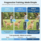 Remote Dog Training Collar for 10–120lbs Dogs – 3300ft Range, Beep, Vibration & Safe Shock Modes, IP67 Waterproof, Rechargeable for Obedience & Recall Training