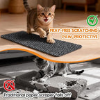 Wall Cat Scratcher for Indoor Cats,19.6x7.8”Corner Cat Scratcher,Cat Scratch Pad Furniture Protector for Door & Wall,Couch, Durable Cat Scratching Board Easy Mount(Grey, 19.6”x7.8”)