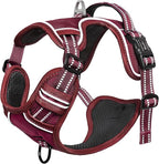 HEELE Dog Harness for Small Dogs No Pull Dog Vest Harness for Small Dog with Soft Padded Handle Reflective for Outdoor Training, Burgundy Red, S