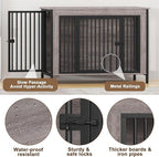EasyCom Dog Crate Furniture for 1 or 2 Dogs, Heavy Duty Single/Double Dog Crates for Small/Medium/Large Dogs, Dog Kennel Furniture Indoor as TV Stand, Extra Large Size 47.24" L(65-92 Pounds), Oak Grey
