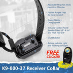 Educator K9-800 Tactical E Collar for Dog Training with Remote - 3/4 Mile Range, Waterproof, 100 Stimulation Levels, Tone or Vibration Mode, Night Light for Small, Medium & Large Dogs (37 inc)