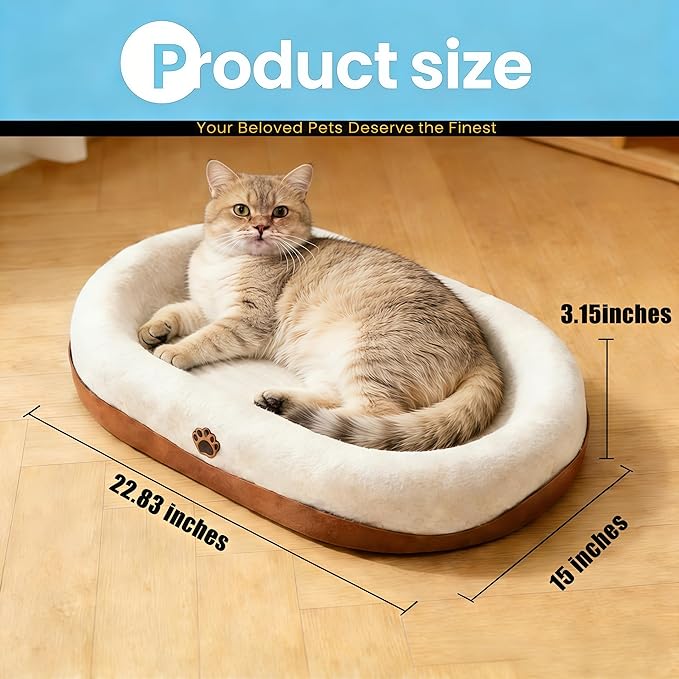 2 in 1 Cat Scratcher and Bed for Large Cats, Wear-Resistant Felt Cat Scratching Pad & Lounge, Protects Furniture from Scratching, Couch Protector Alternative (with Mochi Balls)