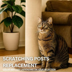 Cat Scratch Mat (3 Pack), 23.6’’ x 11.8’’ Cat Wall Corner Scratcher, Versatile Self-Adhesive Replacement Easy Use for Cat Trees Wall Furniture, Scratching Posts, and Couch Protection (Grey)