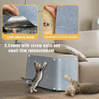3PCS Cat Scratch Mat, 39.4"x11.9" DIY Trimmable Self-Adhesive Cat Scratching Mat, Couch Protector from Cats Claw, Indoor Furniture Protector for Cats Scratching (Light Gray)