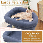 Tangkula Small Cat Tree for Indoor Cats, 26 Inch Cat Tower with Sisal Scratching Posts, Dual Cat Condos with Large Padded Push Perch, Modern Cat Climbing Furniture Activity Center (Dark Grey)