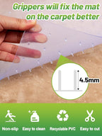 9.18Ft(L) Carpet Protector for Pets - Anti-Slip Cat Carpet Protector, Scratch Resistant Pets Scratch Stopper, Easy to Cut Floor Runner Under Doorway to Prevent Tearing