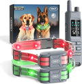 Dog Shock Collar (New Version) with 360° LED Lights – 4200FT Dog Training Collar with Remote, IPX8 Waterproof, Beep/Vibration/Safety Shock Modes, Rechargeable E-Collar for Dogs