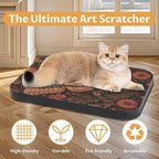 2 Pack Art Cat Scratcher, Wall-Mountable Cat Scratch Pad, Cat Wall Scratcher 16.7x11x1 Inch Cat Scratching Board for Indoor Cats Toy(Butterfly & Rabbit)