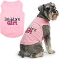 Parisian Pet Dog Shirt – 100% Cotton Shirts for Large Dogs – Pink Sleeveless Puppy Clothes – Lightweight and Breathable Dog Apparel – Girl Dogs Clothes - Stretchy Daddy’s Girl Pet Shirt