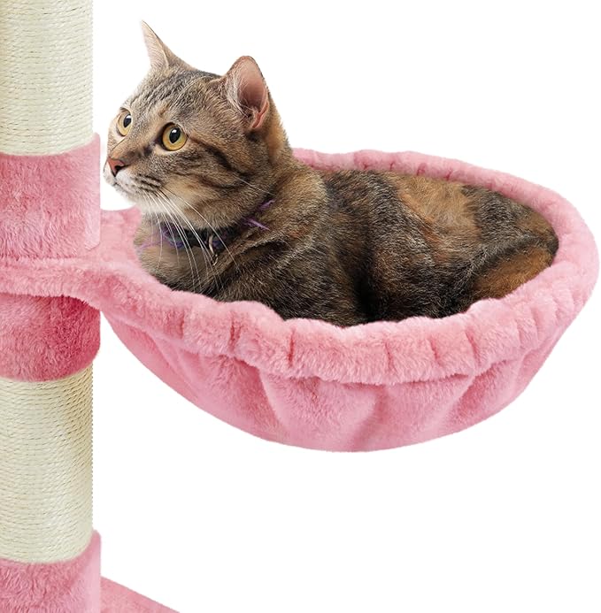 Topeakmart Large Cat Tree Multilevel Cat Tower for Indoor Cats with Scratching Posts, Condo Cat Furniture Activity Center Cat Play House