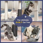 Small Cat Tree with Large Cat Post with Lage Perch and Thick Post