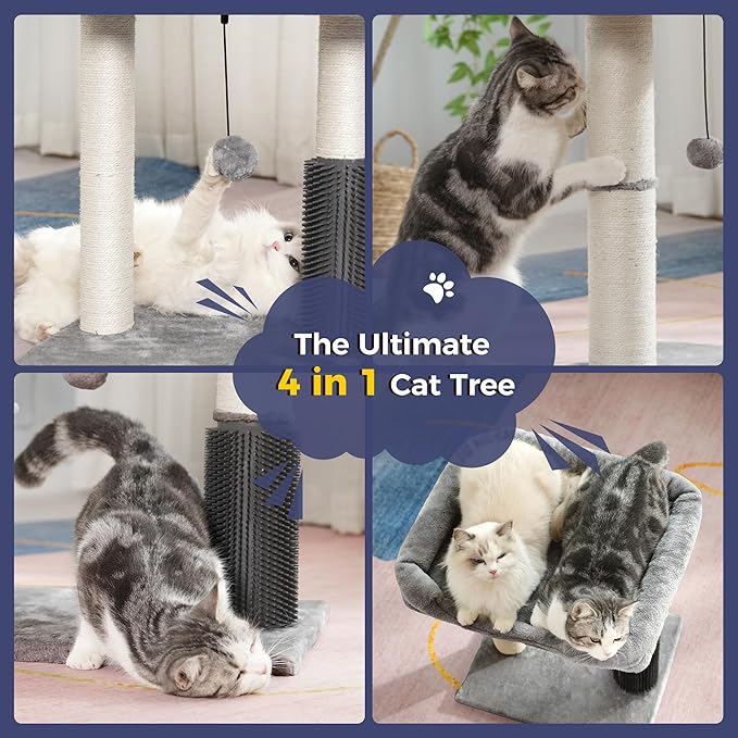 Small Cat Tree with Large Cat Post with Lage Perch and Thick Post