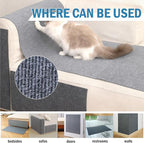 Self-Adhesive Cat Scratching Mat, 118"x11.8" Cat Scratch Furniture Protector, DIY Cat Scratch Pad Self-Adhesive, Trimmable Self Adhesive Couch Protector from Cats Claws, Protects Sofas and Chairs