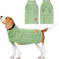 BEAUTYZOO Small Dog Sweater -Turtleneck Pullover Classic Cable Knit Fuzzy Winter Coat Dog Cold Weather Clothes for Small Medium Dogs Puppy Girl Boys,Green M