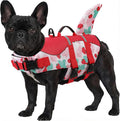 ASENKU Dog Life Jacket - Pet Safety Vest for Swimming & Boating, Shark Life Jacket with Floatation, Dog Lifesavers Swimsuits for Small Medium Large Dogs (Strawberry, XS)