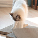 Navaris Cardboard Cat Scratcher Pads (Pack of 3) - Scratching Pad Boards Made of Reversible Corrugated Cardboard for Cats to Scratch 17" L x 9 1/2" W