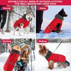Doglay Dog Coat, Waterproof Dog Jacket Pet Winter Coat for Cold Weather with Thicken Furry Collar, Reflective Puppy Winter Jacket Warm Fleece Lining for Small Medium Large Pets