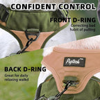 PUPTECK Escape Proof Dog Harness and Leash Set Upgraded No Pull Reflective Dog Vest with Lift Handle, Easy Control Pet Harness for Medium Large Dogs Training Walking Running, Green, M
