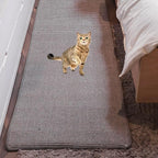 Extra Large Cat Wall Climbing Carpet, 67"X 24" Thickened &Tall Cat Scratch Pad with 8 Nails, Door Hanging Sisal Pet Scratcher Mat for Furniture Couch Sofa Protector(Grey)
