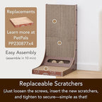 Petpals 4-Pack Cat Cardboard Scratcher, Corrugated Scratcher Replacement, Scratching Pad, Sofa Couch Furniture Protectors from Cat Scratching (4-Pack Replacement)