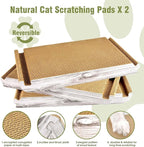 Foldable Triangle Cat Scratcher - 6 Usable Sides Cat Scratcher for Indoor Cats - Vertical Cat Board Pads