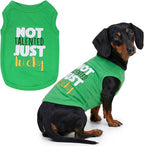 Parisian Pet Dog Shirt – 100% Cotton Green Shirts for Large Dogs – Sleeveless Puppy Vest – Lightweight and Breathable Funny Pet Apparel – St. Patrick’s Day Dog Clothes - Stretchy T Shirts for Dogs