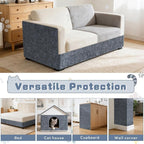 78.7"X15.8" Cat Scratch Furniture Protector, Anti Scratch Couch Protector from Cat Claws, Self-Adhesive Cat Scratching Pads, DIY Couch Cat Scratcher for Corner Sofa Wall & Door (Gray)