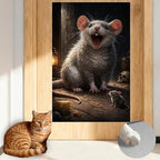Nuxovilar Cat Wall Scratcher 15.3x23.6 Inches Polyester Synthetic Fiber, Large Rat & Small Mouse Print, wall scratchers for Indoor Cats, cat Scratch pad, Home Decor, Basement, Garage (2pcs)
