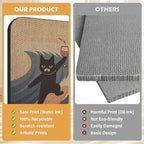 Art Cat Scratcher, Wall-Mountable Cat Scratching Board, Cat Wall Scratcher 16.7x11x1 Inch Cat Scratch Pad and Cat Scratchers for Indoor Cats Toy Furniture Protector(SurfingCat1)