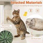 Tangkula 58 Inch Cat Tree Tower, Multi-Level Cat Tower with Sisal Scratching Posts, Padded Top Perch, Condo & Hammock, 3 Hanging Balls, Jumping Platforms for Indoor Cats (Beige)