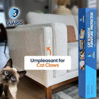Cat Scratch Furniture Protector Roll, 16"x79" Couch Protector from Cat Claws, Custom-Cut Clear Anti-Scratch Tape for Sofa Corner & Door, No Residue Cuttable Cat Deterrent