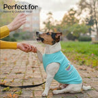 Parisian Pet Beach Dog Shirt – 100% Cotton Shirts for Medium Dogs – Sleeveless Pet Vest – Lightweight and Breathable Dogs Apparel – Cute Summer Dog Clothes - Stretchy T Shirts for Pets