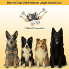 Educator CPAD-032 Winged Titanium Contact Pad for Dog Training Collars – Improves Contact & Reduces Skin Irritation – for Medium Length or Double Coat Dogs – Compatible RX-090, RX-120, RX-1000