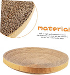 ABOOFAN Cat Scratch Board Replacement Core Round Corrugated Cardboard 14.43 Inch Durable Indoor Floor Cat Scratch Pad Refill for Kitten Play and Rest