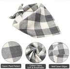 Bubblepup Dog Bandanas, Fall Dog Bandana for Boys Girls, Plaid Reversible Triangle Bibs Scarf Accessories for Dogs Pets