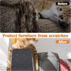 Cat Furniture Protector - 118" x 15.8" Trimmable Self-Adhesive Couch Scratch Protector from Cats, Cat DIY Climbing Couch Protector for Scratch Post Cat Tree Shelves Wall Indoor (Dark Gray)