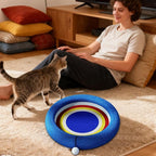 Cat Scratching Pad - Sisal Interactive Toys Bed | Kitten Scratch Mat Furniture Protector - for Small Large Breed Balcony Living Room Bedroom Home Travel Indoor Daily All-Season