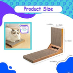L Shape Cat Scratch Large Pad Wall Mounted - Durable Cardboard Scratcher for Indoor Cats, Space-Saving Design, Protects Furniture, Vertical & Horizontal Use, Catnip Included, Eco-Friendly