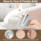 Pacify Rabbit Scratching Pad 12 Inch X 9.84 ft Self Adhesive Bunny Scratch Mats, Cuttable Rabbit Nail Scratch Pad Bedding Rug for Small Animal Biting and Cage Flooring