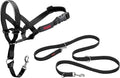 Halti Headcollar Size 3, Black & Halti Training Leash Size Large, Black Combination Pack - Stop Your Dog Pulling on the Leash. Adjustable, Lightweight with Padded Nose Band. Suitable for Medium Dogs