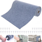 Large Cat Scratching Mat, 118"x15.8" Self-Adhesive Scratch Furniture Protector, Trimmable Wall Climbing Carpet, Couch Protector, Scratching Pad Replacement (Light Gray, 30 Nails)